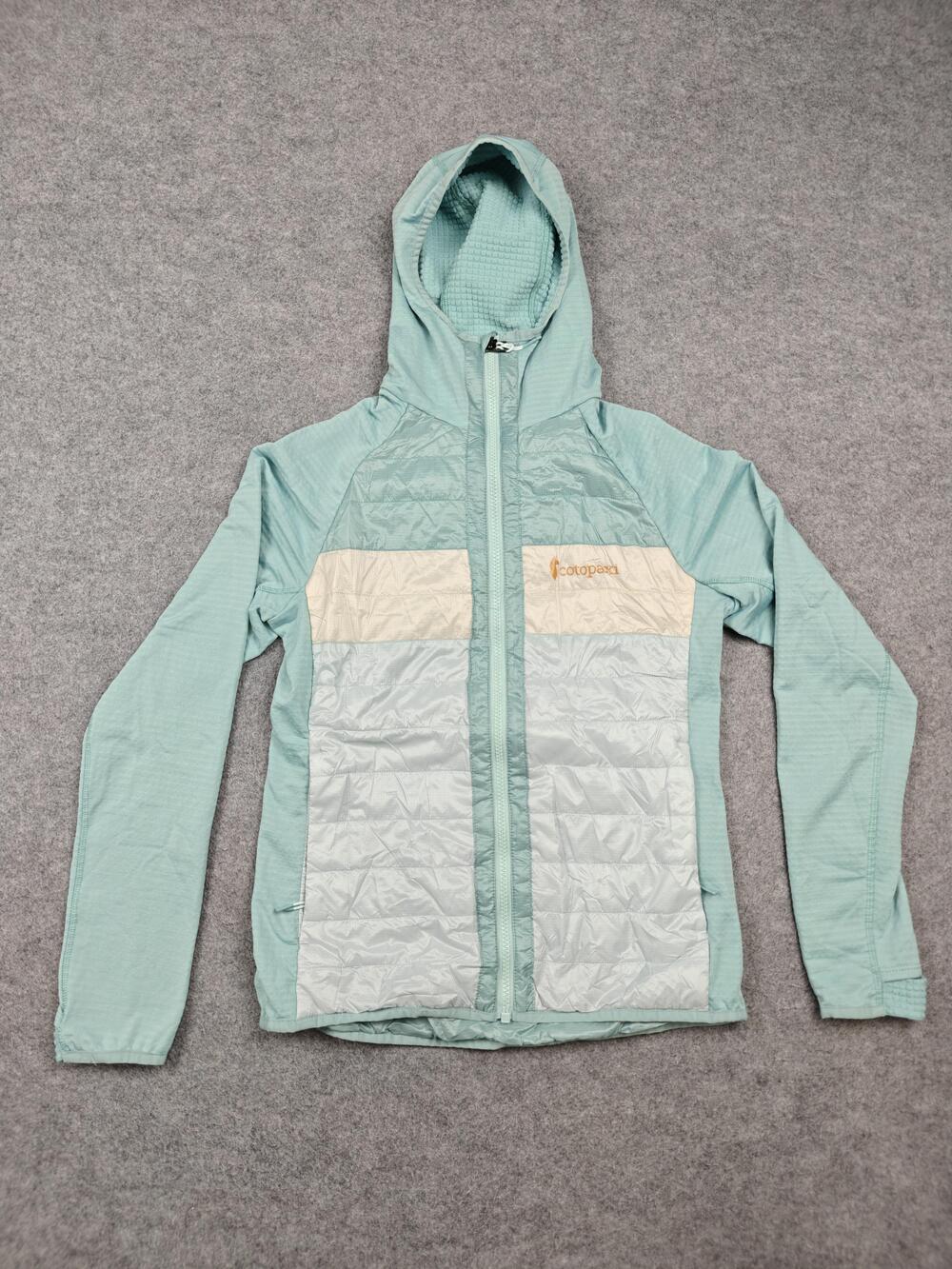 Cotopaxi Jacket Womens XS Green Hooded Insulated Lightweight Lined Zip Primaloft